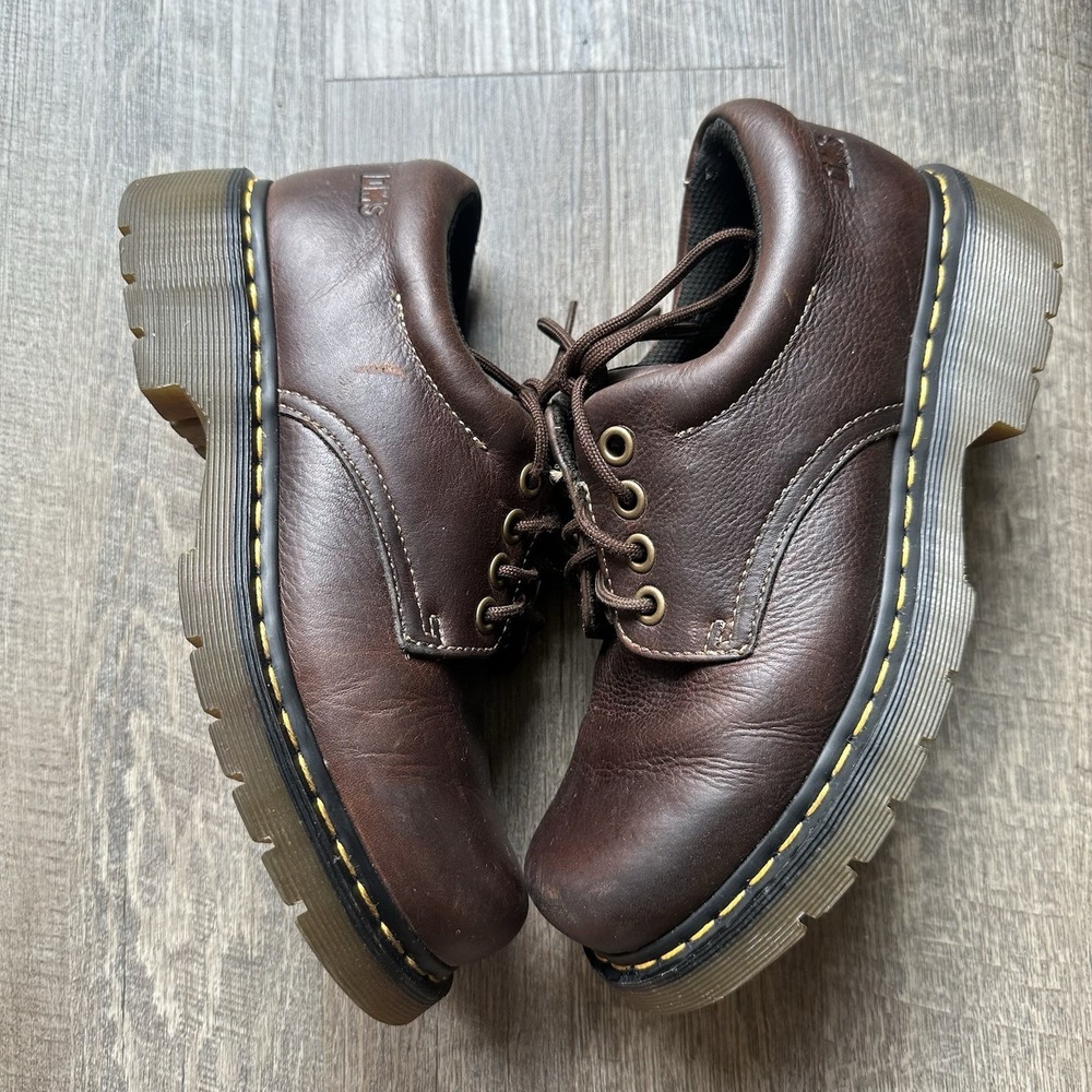 Vintage‎ Dr. Martens 11273 Mens 8 US Black Leather Chunky Y2K Derby Oxford Shoes